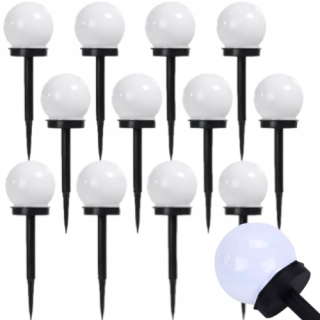 MAXSELL vstavaná solárna lampa biela 37 cm 12 ks.